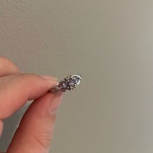 Tanzanite ring size 7.5 10k gold diamond accent